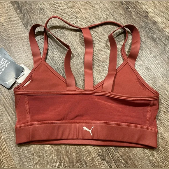 New Puma Women’s Low Impact Fashion Luxe Sports Bra Cowhide Sz XS - Picture 9 of 9